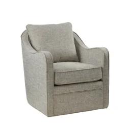 Kirkland's Home Olivia Oatmeal Swivel Accent Chair- Accent Chairs