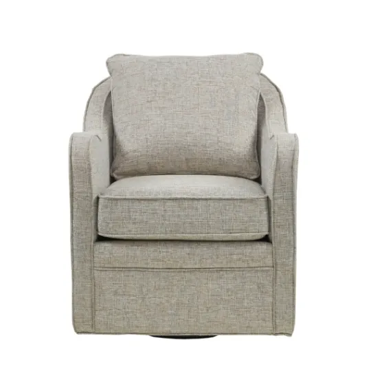 Kirkland's Home Olivia Oatmeal Swivel Accent Chair- Accent Chairs