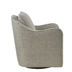 Kirkland's Home Olivia Oatmeal Swivel Accent Chair- Accent Chairs