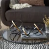 Kirkland's Home Onyx And Gold 3-Pc. Orb Sculpture Set- Statues & Figurines