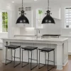Kirkland's Home Onyx Modern Metal Curve Seat Bar Stool- Bar Stools & Counter Height Stools