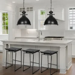 Kirkland's Home Onyx Modern Metal Curve Seat Bar Stool- Bar Stools & Counter Height Stools
