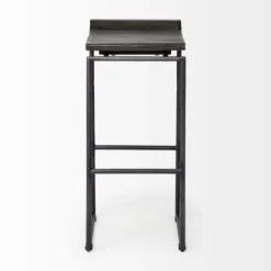 Kirkland's Home Onyx Modern Metal Curve Seat Bar Stool- Bar Stools & Counter Height Stools