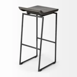 Kirkland's Home Onyx Modern Metal Curve Seat Bar Stool- Bar Stools & Counter Height Stools