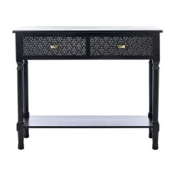 Kirkland's Home Onyx Raised Texture Diamond Console Table- Console Tables
