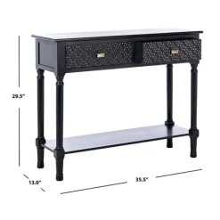 Kirkland's Home Onyx Raised Texture Diamond Console Table- Console Tables