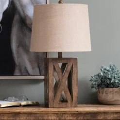 Kirkland's Home Open Block Table Lamp- Table Lamps