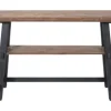 Kirkland's Home Open Pine Wood Sawhorse Console Table- Console Tables