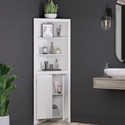 Kirkland's Home Open Shelf Corner Cabinet- Cabinets & Sideboards