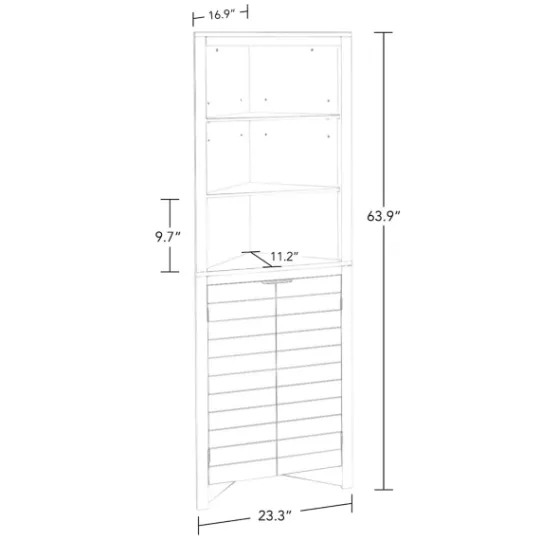 Kirkland's Home Open Shelf Corner Cabinet- Cabinets & Sideboards