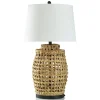 Kirkland's Home Open Weave Water Hyacinth Table Lamp- Table Lamps