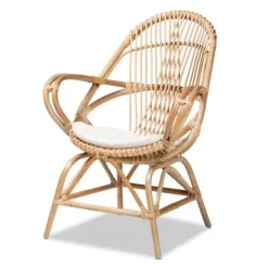 Kirkland's Home Open Woven Rattan Accent Chair- Accent Chairs