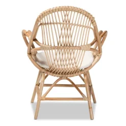 Kirkland's Home Open Woven Rattan Accent Chair- Accent Chairs