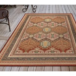 Kirkland's Home Orange Diamond Nile Indoor/Outdoor Area Rug, 4X7- Outdoor Rugs