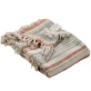 Kirkland's Home Orange Fringe Line Work Throw- Blankets & Throws