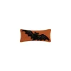 Kirkland's Home Orange Hook Knit Bat Halloween Mini Lumbar Pillow- Pillows