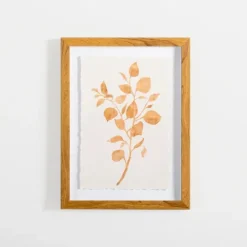 Kirkland's Home Orange Leaves Ii Deckled Framed Art Print- Framed Art