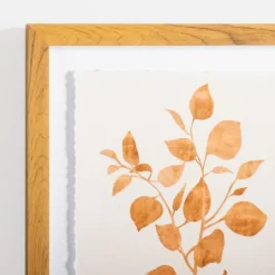 Kirkland's Home Orange Leaves Ii Deckled Framed Art Print- Framed Art
