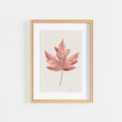 Kirkland's Home Orange Maple Leaf Framed Art Print- Framed Art