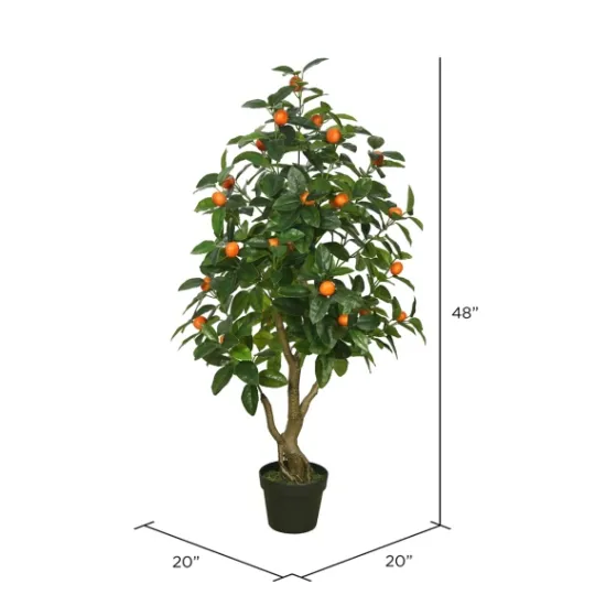 Kirkland's Home Orange Tree In Black Planter, 48 In.- Trees & Topiaries
