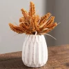 Kirkland's Home Orange Wheat Arrangement In White Vase- Arrangements & Greenery
