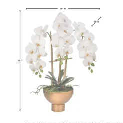 Kirkland's Home Orchid Arrangement In Gold Pot, 25 In.- Arrangements & Greenery