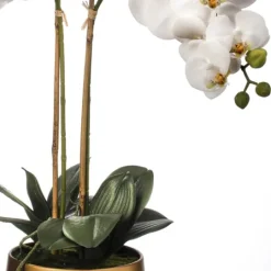 Kirkland's Home Orchid Arrangement In Gold Pot, 22 In.- Arrangements & Greenery