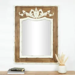 Kirkland's Home Ornate Antique White Wood Wall Mirror- Decorative Mirrors