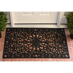 Kirkland's Home Ornate Art Deco Rubber Doormat, 36X24 In.- Doormats