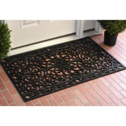 Kirkland's Home Ornate Art Deco Rubber Doormat, 36X24 In.- Doormats