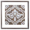 Kirkland's Home Ornate Carved Wood Tile Framed Wall Plaque- Wall Plaques