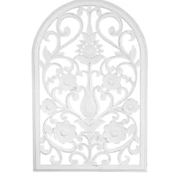 Kirkland's Home Ornate Floral Wooden Arch Wall Plaque- Wall Plaques