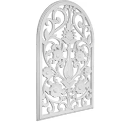 Kirkland's Home Ornate Floral Wooden Arch Wall Plaque- Wall Plaques