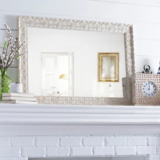 Kirkland's Home Ornate Ivory Framed Mirror, 30.5X42.5 In.- Framed Mirrors