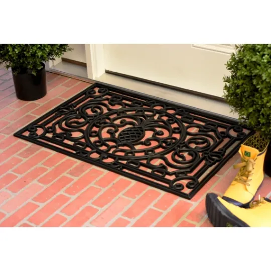 Kirkland's Home Ornate Penelope Durable Rubber Doormat, 30X18 In.- Doormats