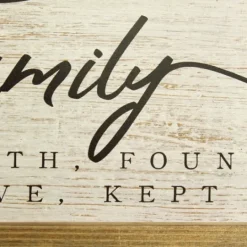 Kirkland's Home Our Family Framed Wooden Wall Plaque- Wall Quotes & Signs