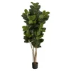 Kirkland's Home Outdoor Oak Tree In Black Nursery Planter- Trees & Topiaries