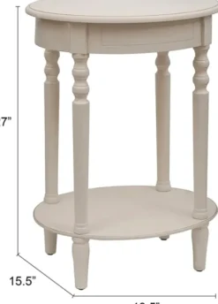 Kirkland's Home Oval Antique Accent Table- Accent & End Tables