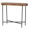 Kirkland's Home Oval Light Wood X Base Console Table- Console Tables