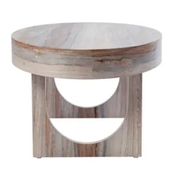Kirkland's Home Oval Marbled Wood Coffee Table- Coffee Tables