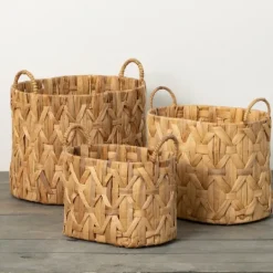 Kirkland's Home Oval Natural Woven Baskets, Set Of 3- Baskets & Boxes