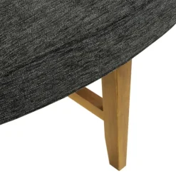 Kirkland's Home Oval Upholstered Welt Edge Ottoman- Benches & Ottomans