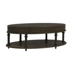 Kirkland's Home Oval Wood 2-Tier Coffee Table- Coffee Tables