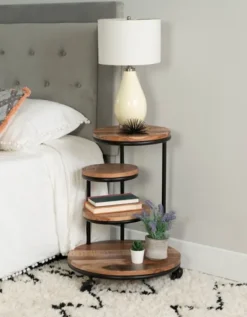 Kirkland's Home Overlapping Acacia Wood Side Table- Accent & End Tables