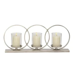 Kirkland's Home Overlapping Halo Hurricane Candle Runner- Candle Holders