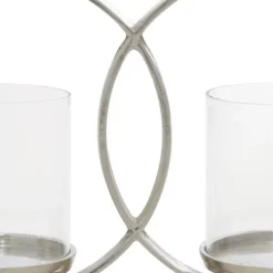 Kirkland's Home Overlapping Halo Hurricane Candle Runner- Candle Holders