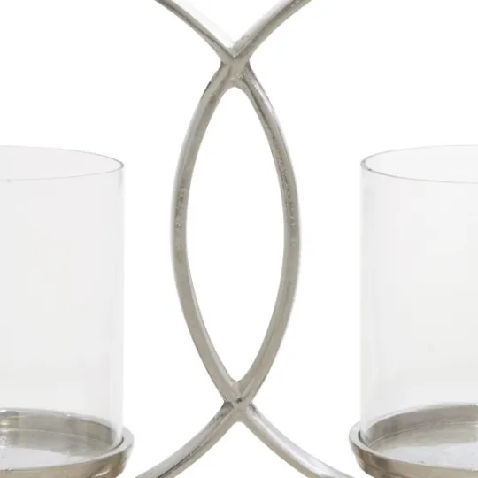 Kirkland's Home Overlapping Halo Hurricane Candle Runner- Candle Holders