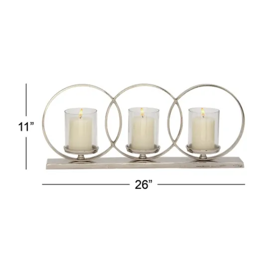 Kirkland's Home Overlapping Halo Hurricane Candle Runner- Candle Holders