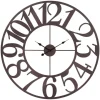 Kirkland's Home Oversized Bronze Metal Cut-Out Wall Clock- Clocks