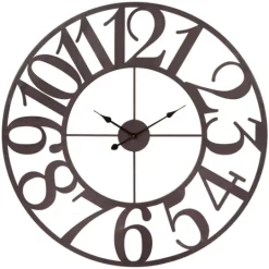 Kirkland's Home Oversized Bronze Metal Cut-Out Wall Clock- Clocks